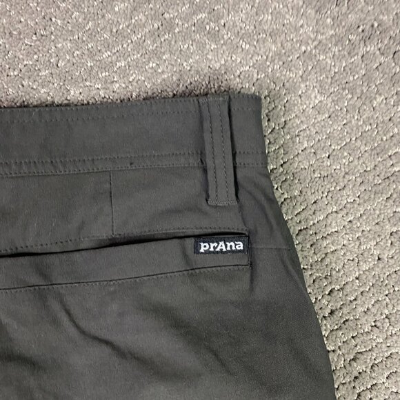Prana Pants Men's 35 x 32 Charcoal Gray Slim Fit Alameda Chino Hiking Travel - Picture 6 of 12